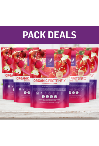 5 x Organic ProteinFix Strawberries and Cream - Pack Deal!